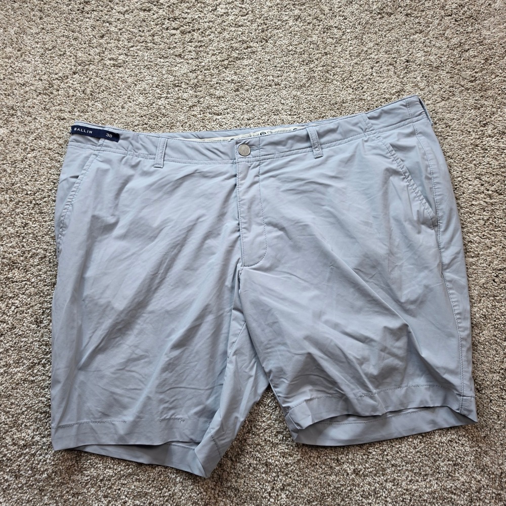 Ballin Performance Shorts Mens 38 Cloud Grey M5542W654 Stretch Golf Casual